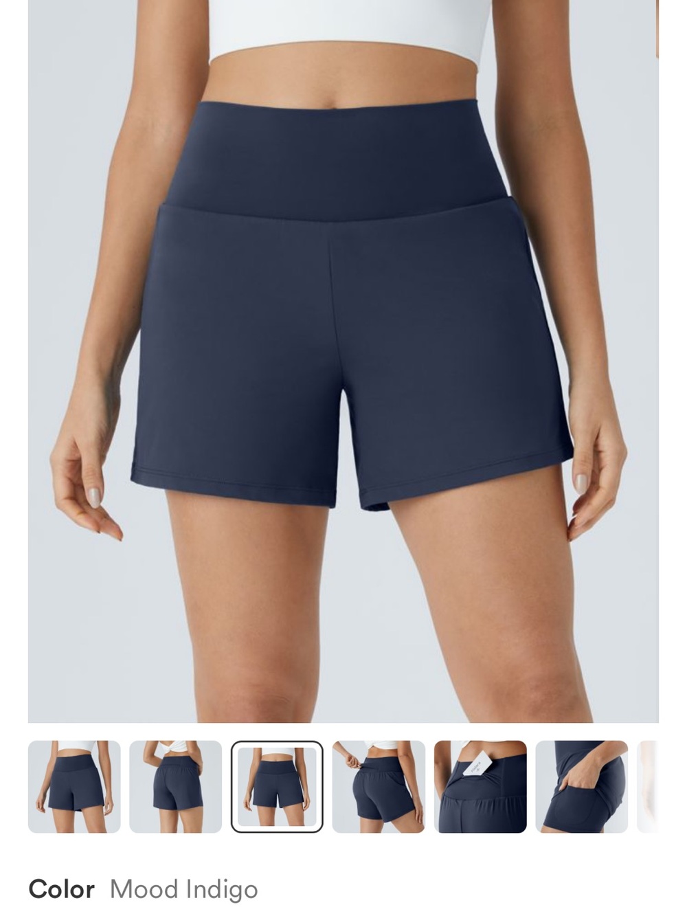 HALARA Mood Indigo High-Waist Active Shorts